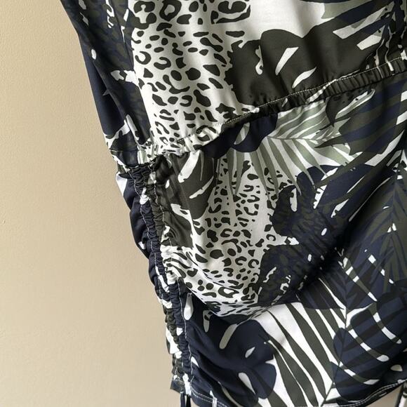 BAR III Moody Tropics Caftan Swim Cover-Up Size Small - Picture 4 of 8